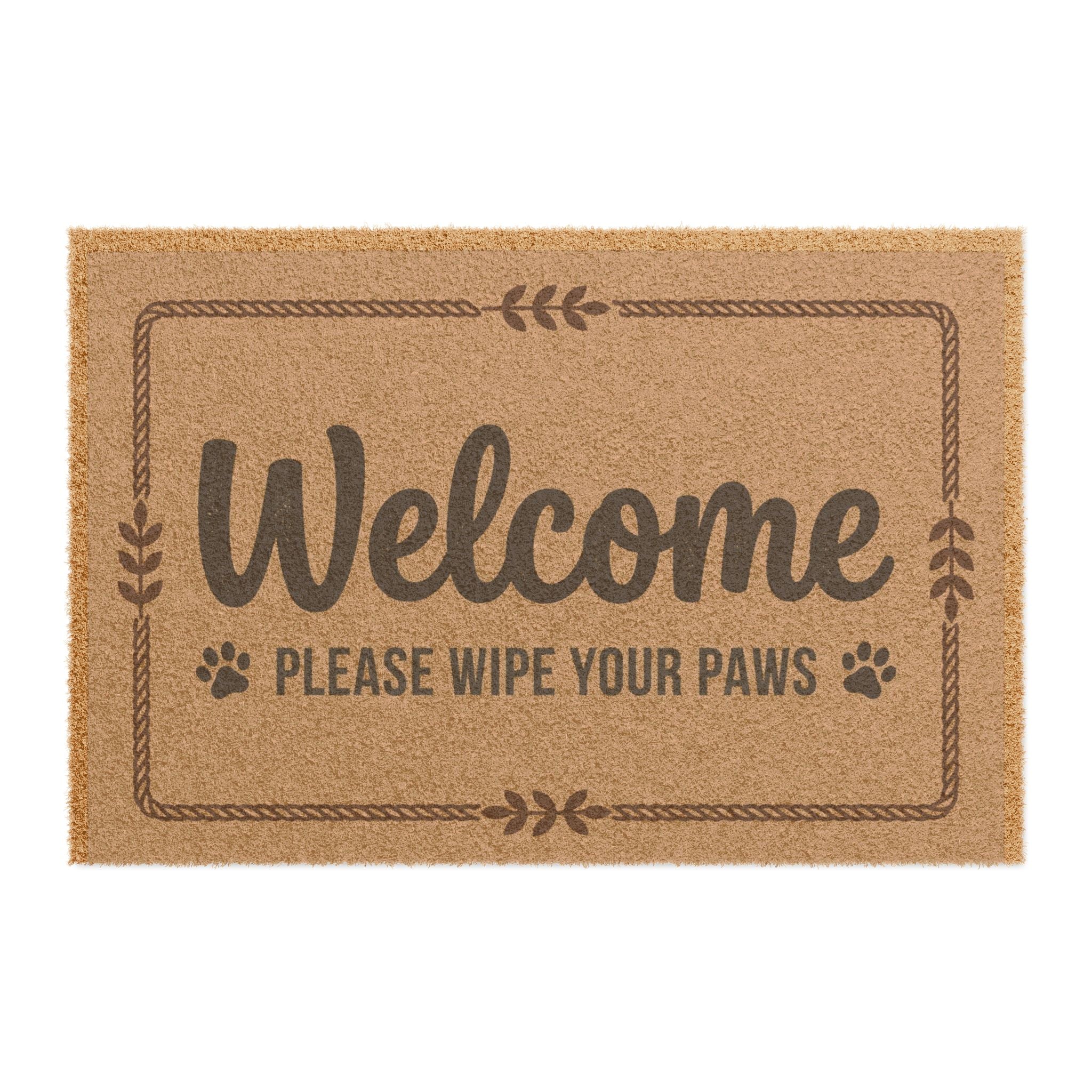Welcome "Please Wipe Your Paws" Doormat